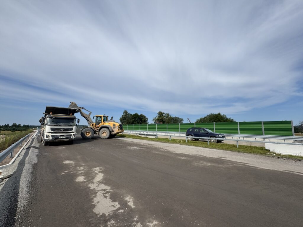 Prace przy Trasie Głównej w km 36+900