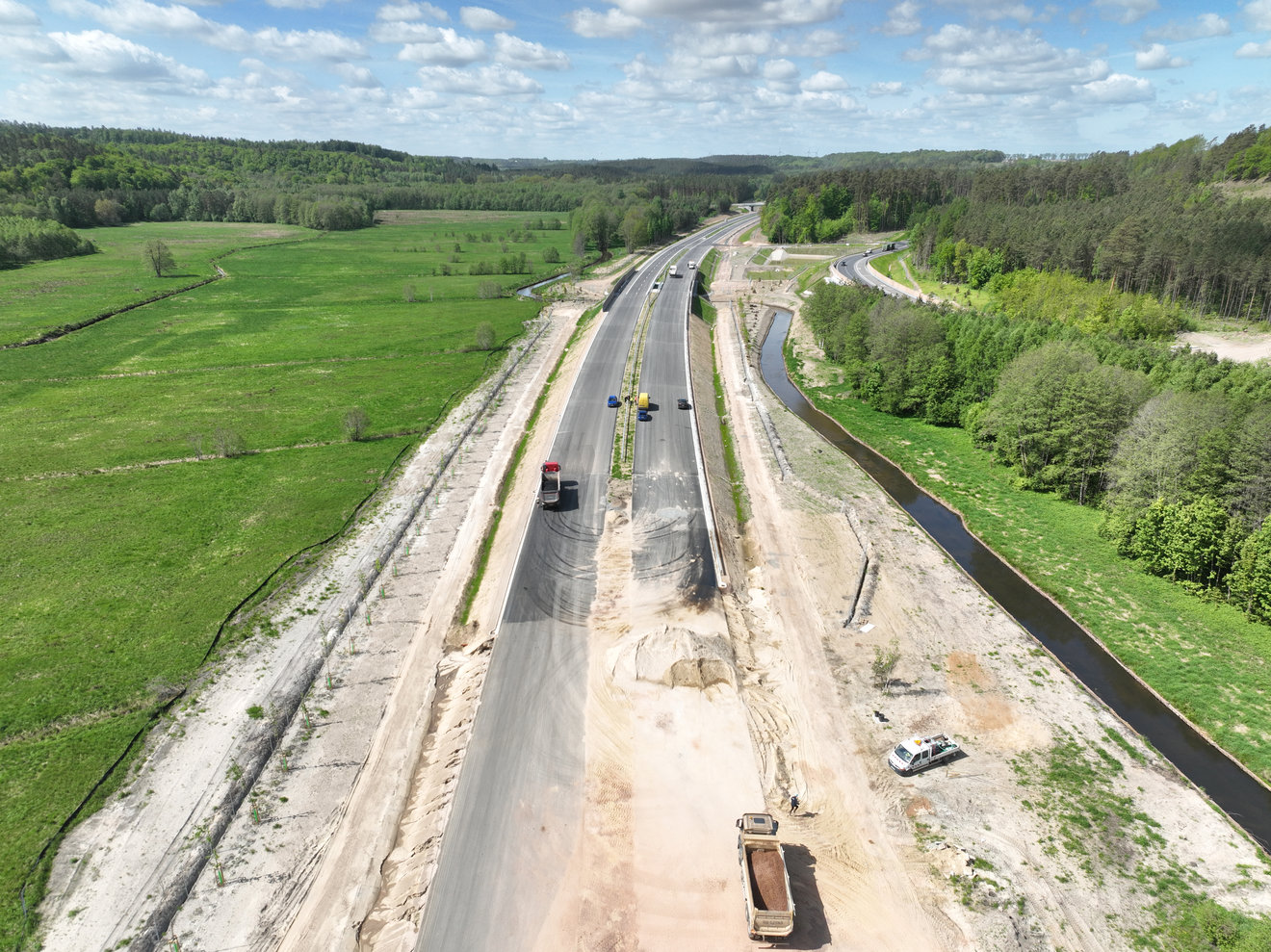 Postęp robót na Trasie Głównej w km 35+120