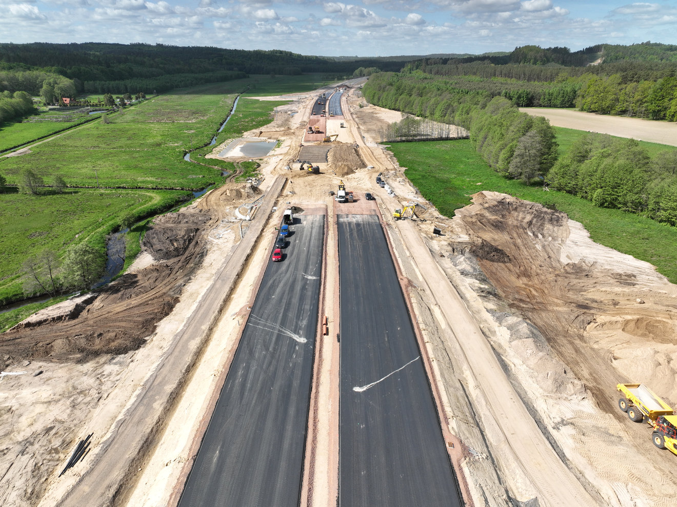 Postęp robót na Trasie Głównej w km 35+880