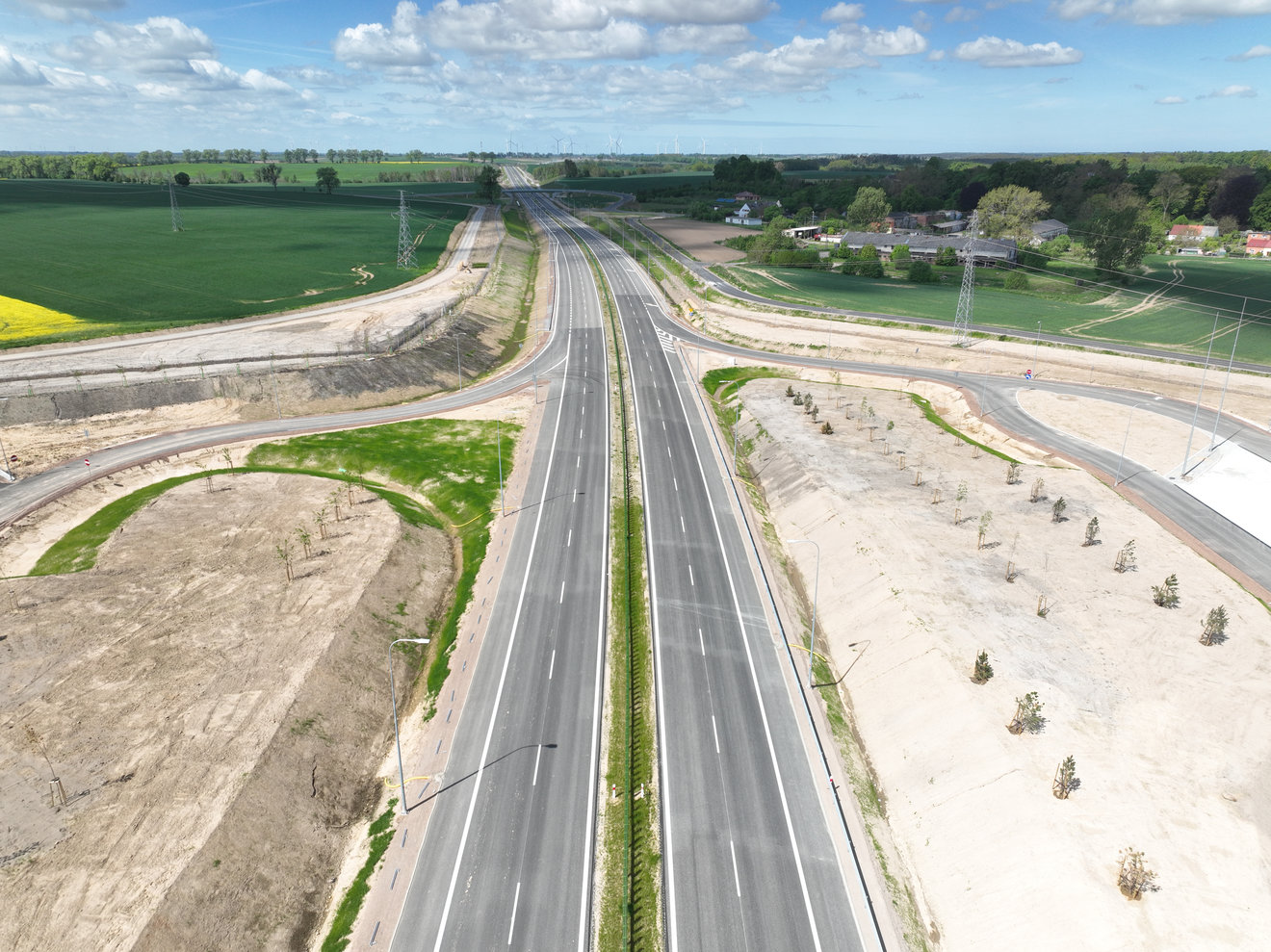 Trasa Główna oraz widok na MOP-y w km 32+330