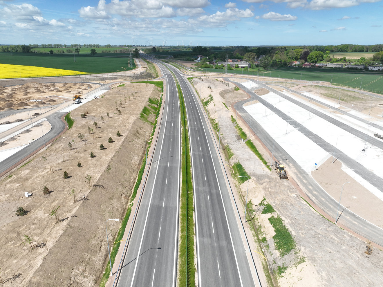 Trasa Główna oraz widok na MOP-y w km 32+510