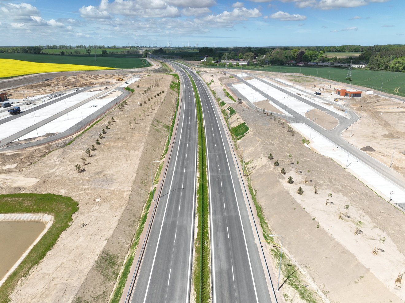 Trasa Główna oraz widok na MOP-y w km 32+630